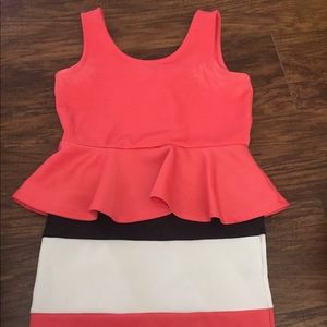 pink, white and black kids dress